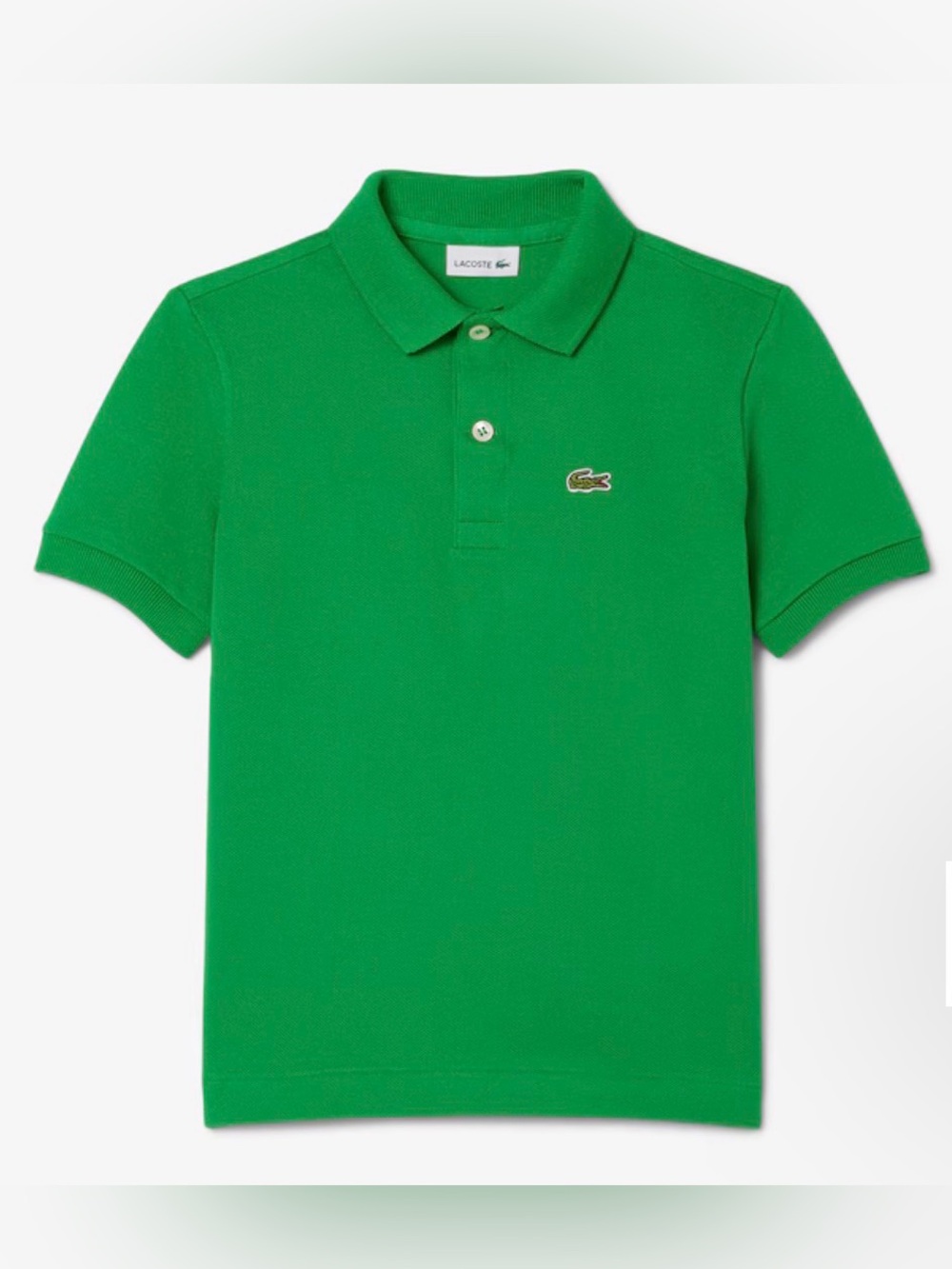 Lacoste Boys- Bright Green Piqué Polo Shirt